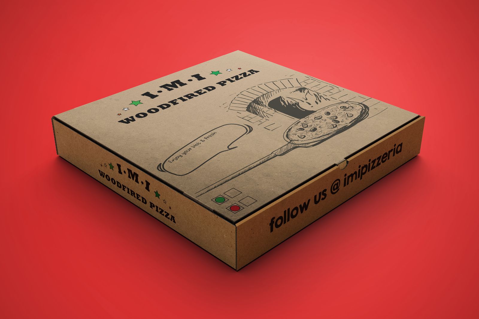 IMI Pizzeria Pizza Box Design